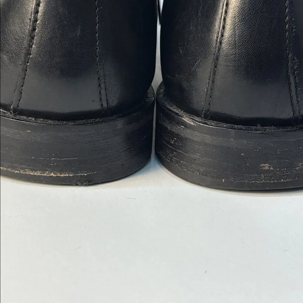 Johnston & Murphy Harding Panel Bicycle Toe Oxford Mens Dress Shoes Black 8.5M